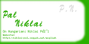 pal niklai business card